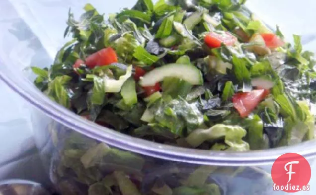 Ensalada Picada de Tomate, Pepino y Pimiento Verde
