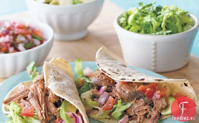 Tacos Suaves de Carne con Chile