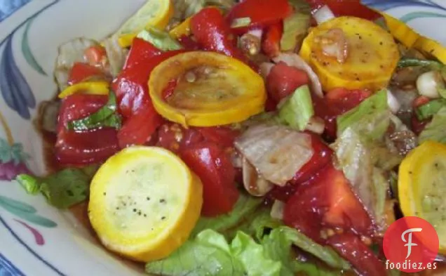 Ensalada de Calabaza con Tomate y Pattypan