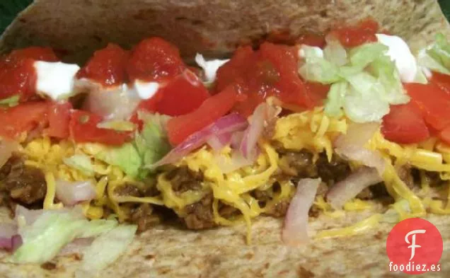 Tacos Sin Carne Con Desmenuzados De Proteína Vegetal