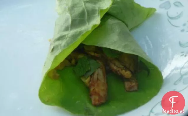 Pollo Hoisin a la Parrilla en Tazas de Lechuga