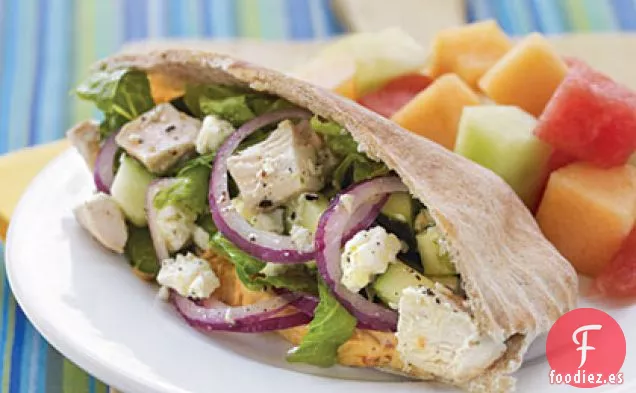 Pitas de Ensalada de Pollo Griega