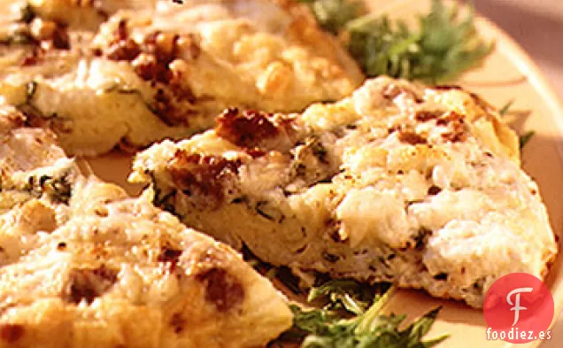 Frittata con Salchicha y Queso de Oveja