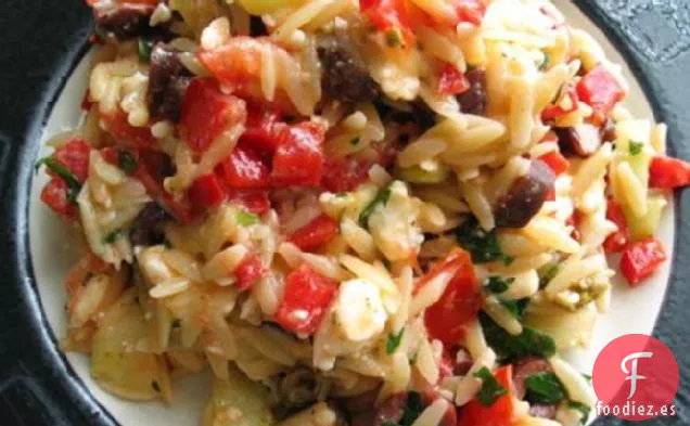 Ensalada de Arroz caliente al estilo griego