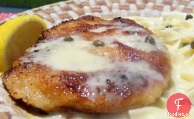Escalope De Cerdo Con Crema De Alcaparras Y Limón