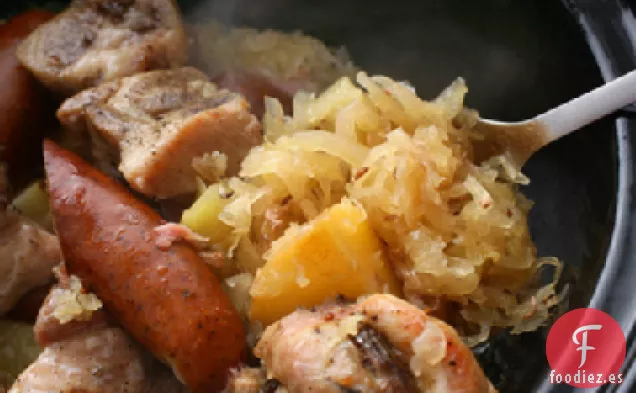 Carne de cerdo y Chucrut de Cocción Lenta