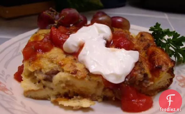 Soufflé de Huevo y Salchicha de Alabama