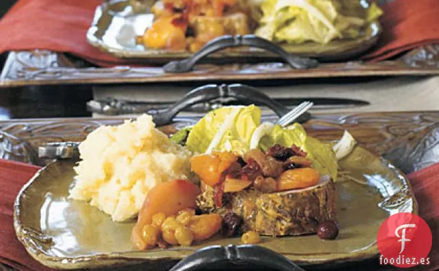 Cerdo Asado al Romero y Dijon con Compota de Frutas de Otoño
