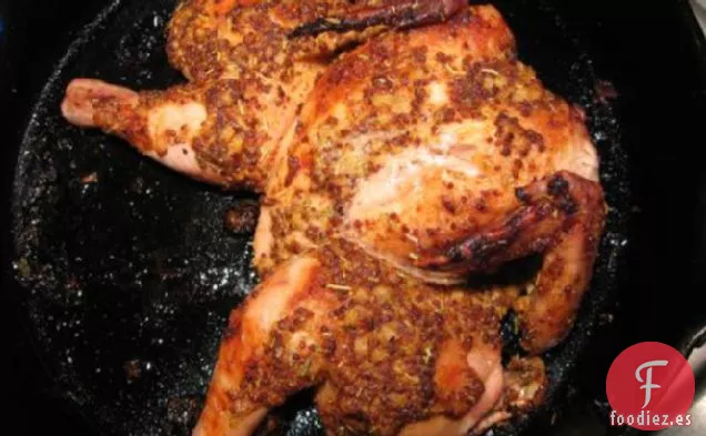 Gallina De Caza De Cornualles Asada Con Glaseado De Mostaza